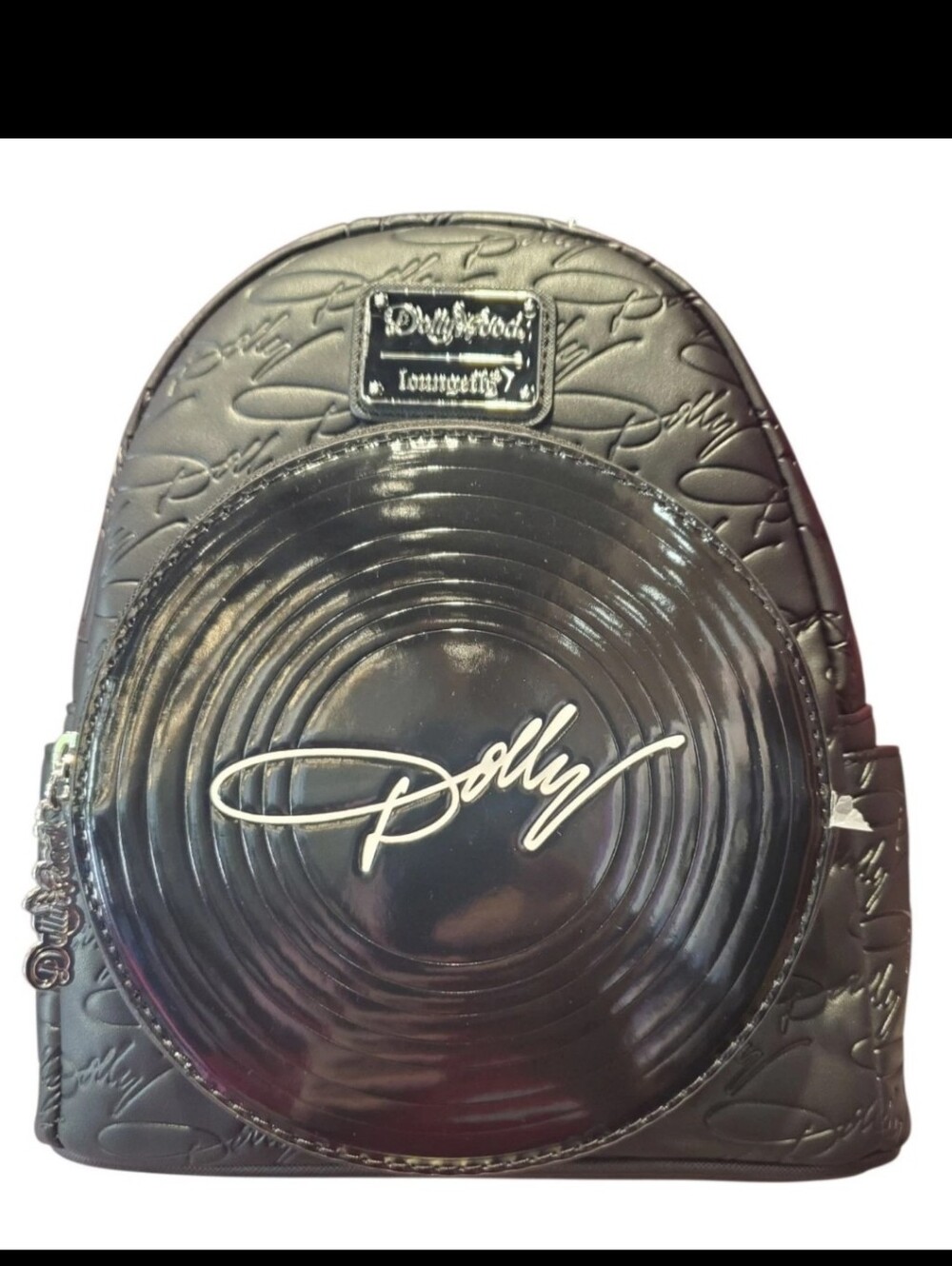 Loungefly Black Dolly Signature Mini Backpack with Matching Wallet